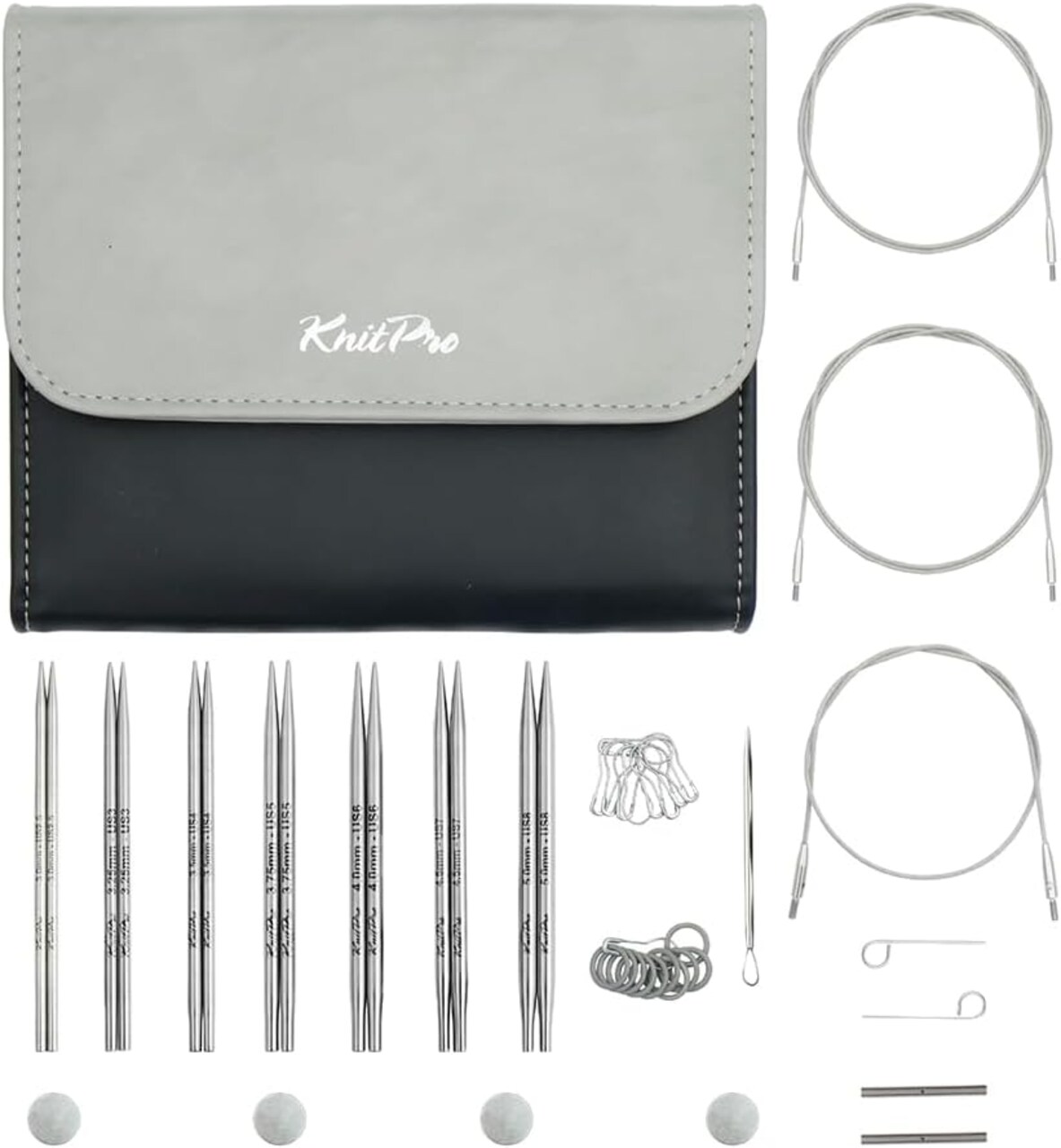 KnitPro Stelo Midi Normal Interchangeable Knitting Needle Set 5" (13cm)